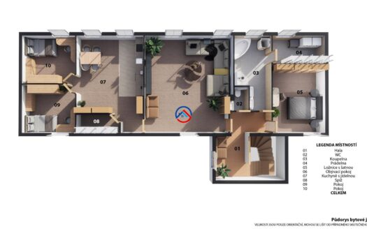 Pronájem 4+1 167 m2, se zahradou 1226 m2